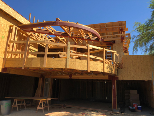 Project - Custom home in progress approximately grossing +13,800 sq. ft.